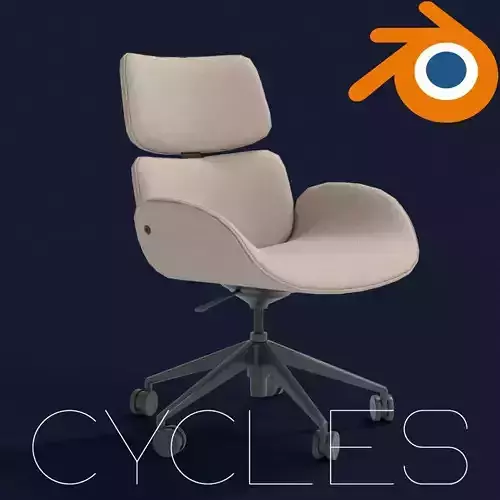 Leather Office Chair Low-poly 3D model