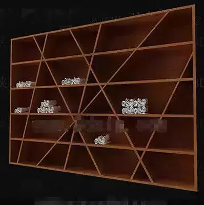 BOOKSHELVES DECORATIVE SHELVES 3DS MAX MODEL  3D model