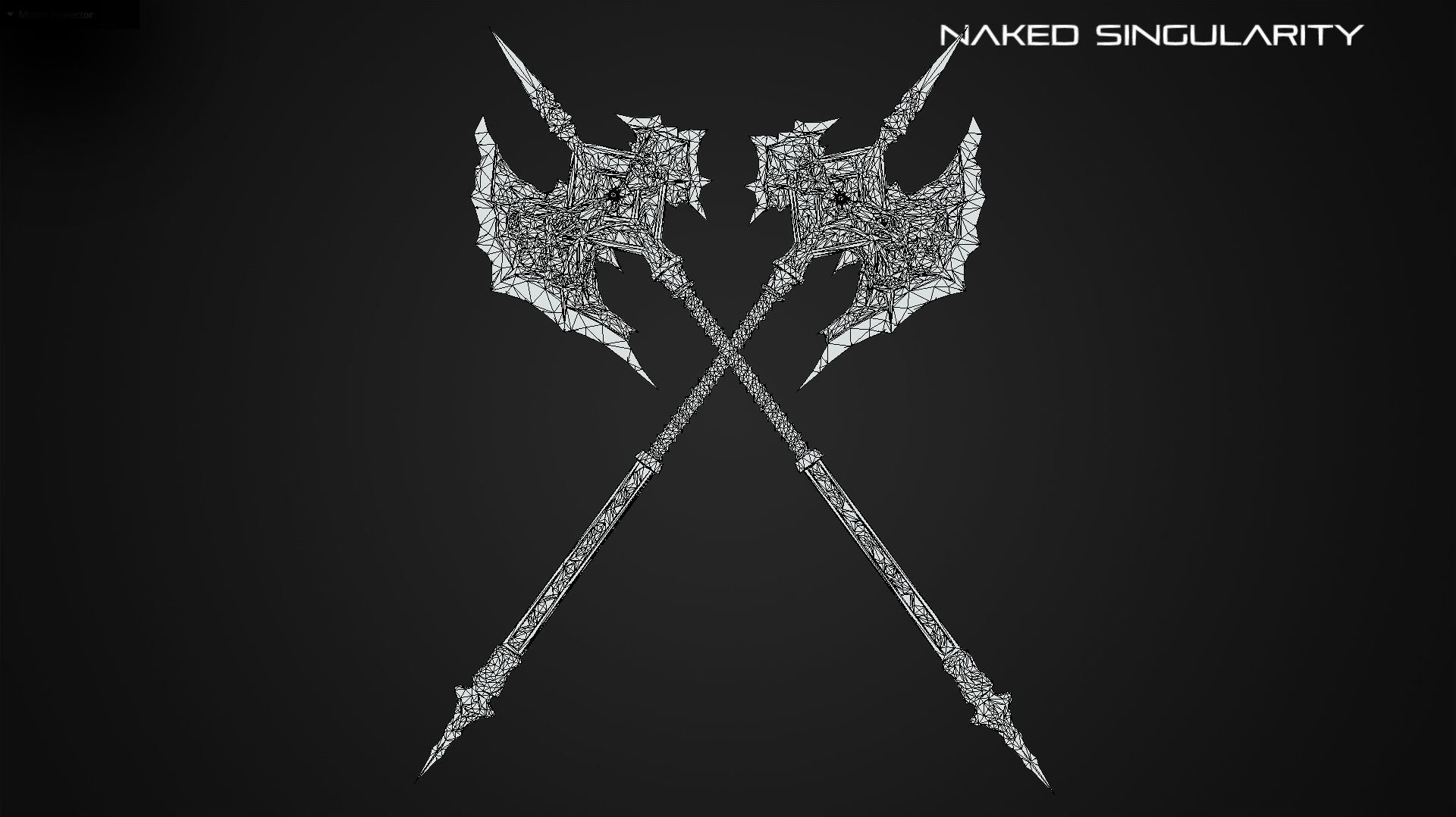 Divine Halberd Medieval dark fantasy weapon Low-poly 3D model_8