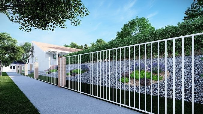 3D Exterior Scene 3D model design garden and landscape 3D model 5