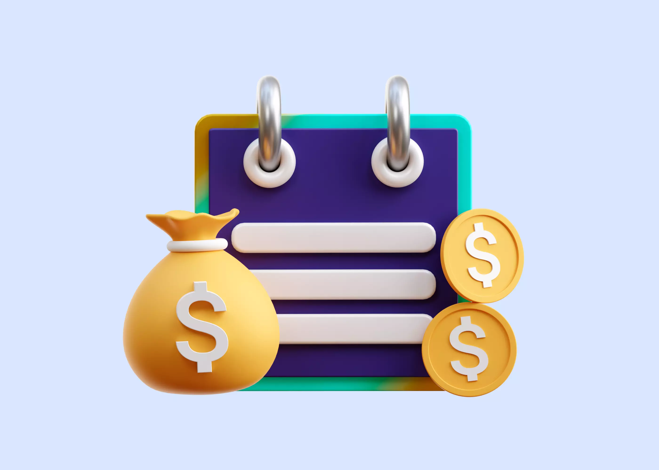 Investment Note Illustration Low-poly 3D model