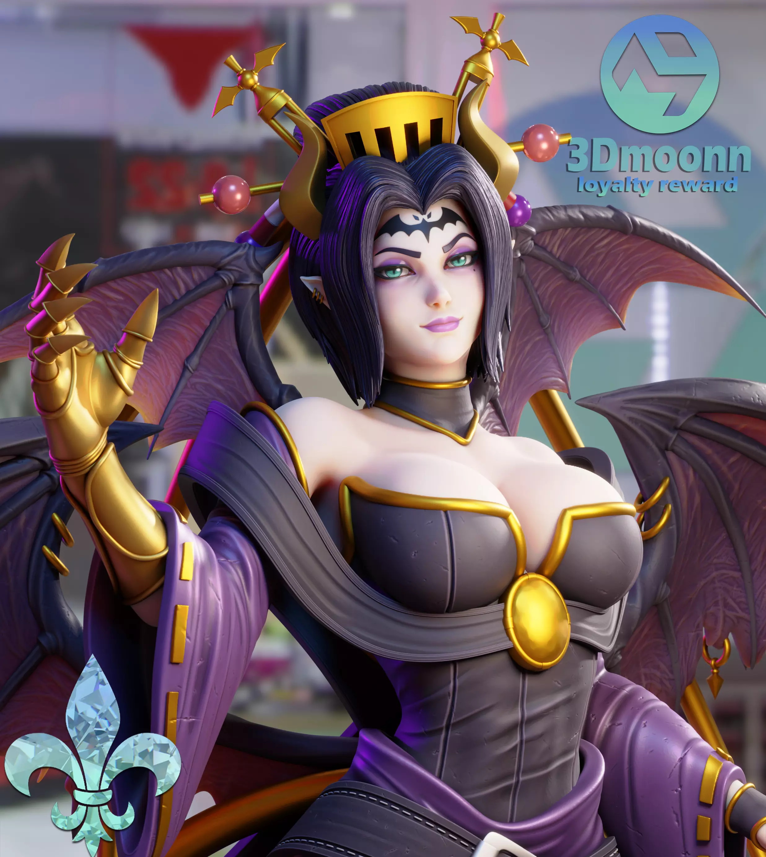 lilithmon - digimon - loyalty reward 3D print model_0