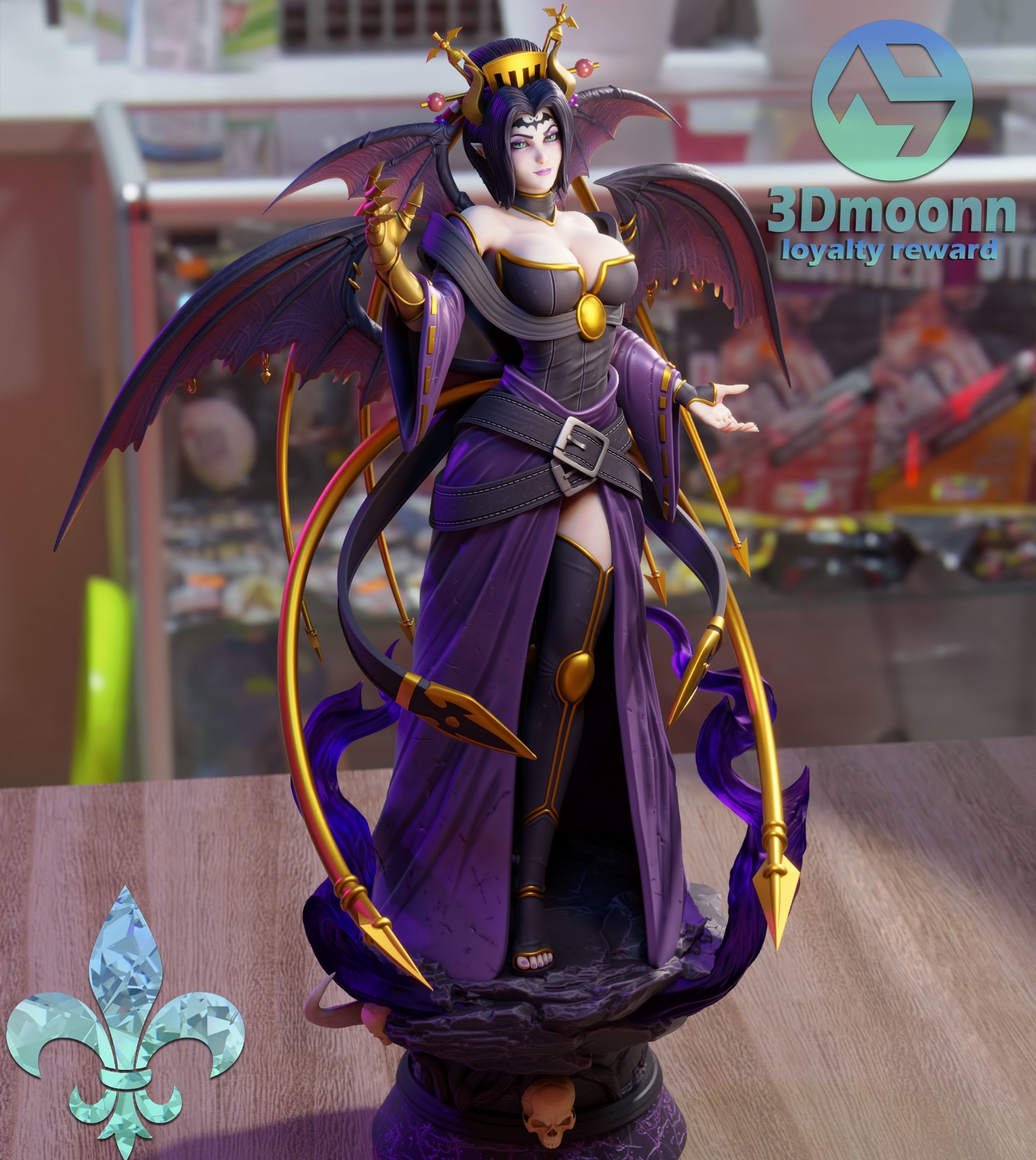 lilithmon - digimon - loyalty reward 3D print model_3