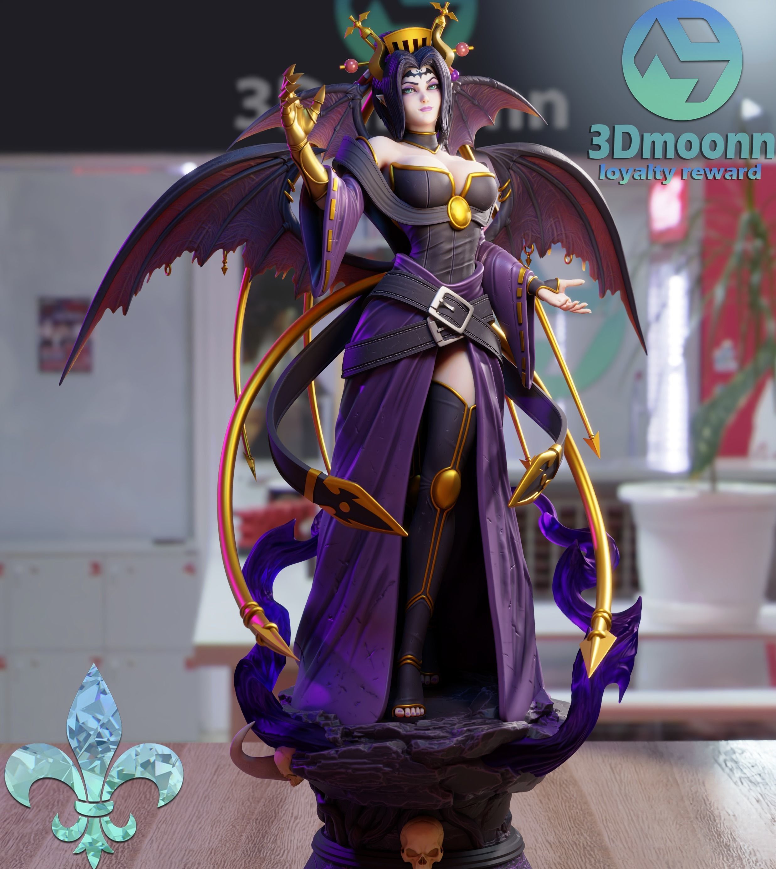 lilithmon - digimon - loyalty reward 3D print model_1