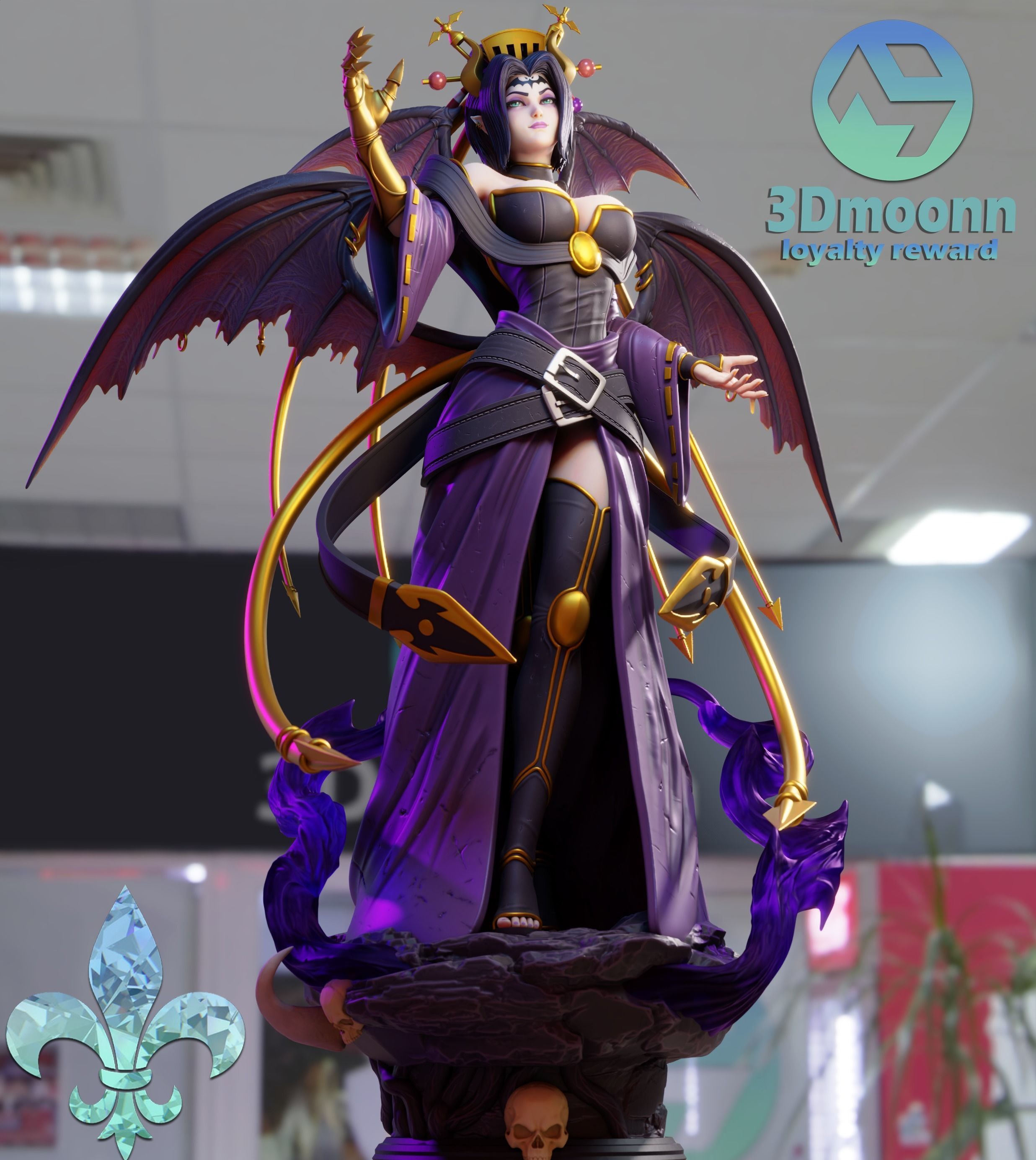 lilithmon - digimon - loyalty reward 3D print model_5