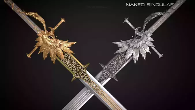 Phoenix Sword Medieval dark fantasy weapon