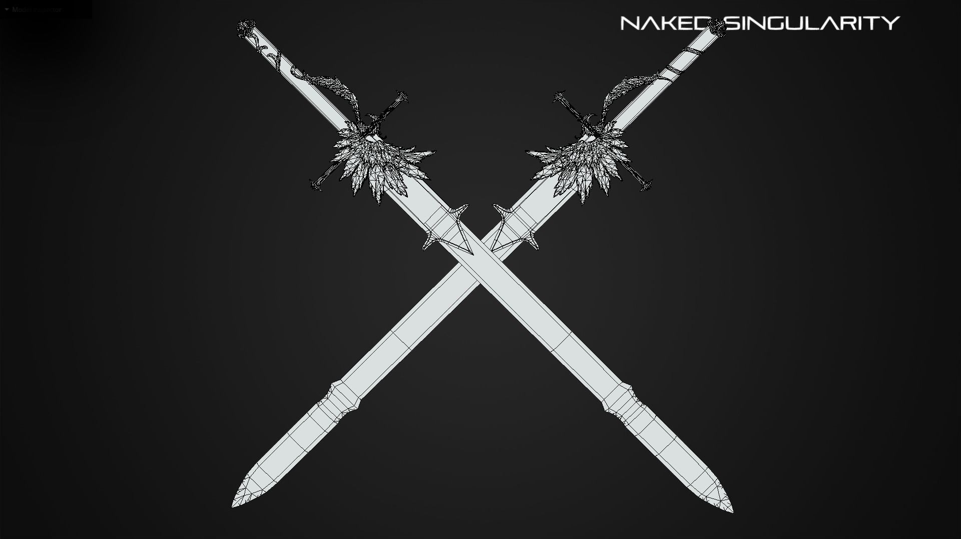 Phoenix Sword Medieval dark fantasy weapon Low-poly 3D model_8