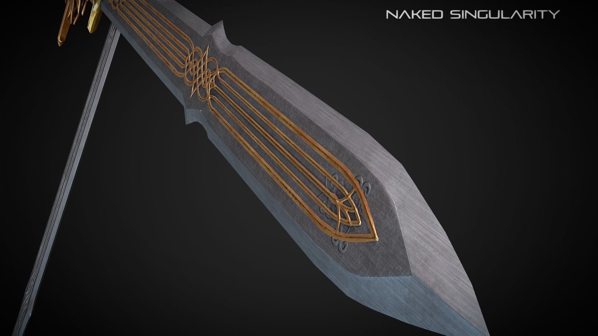 Phoenix Sword Medieval dark fantasy weapon Low-poly 3D model_6