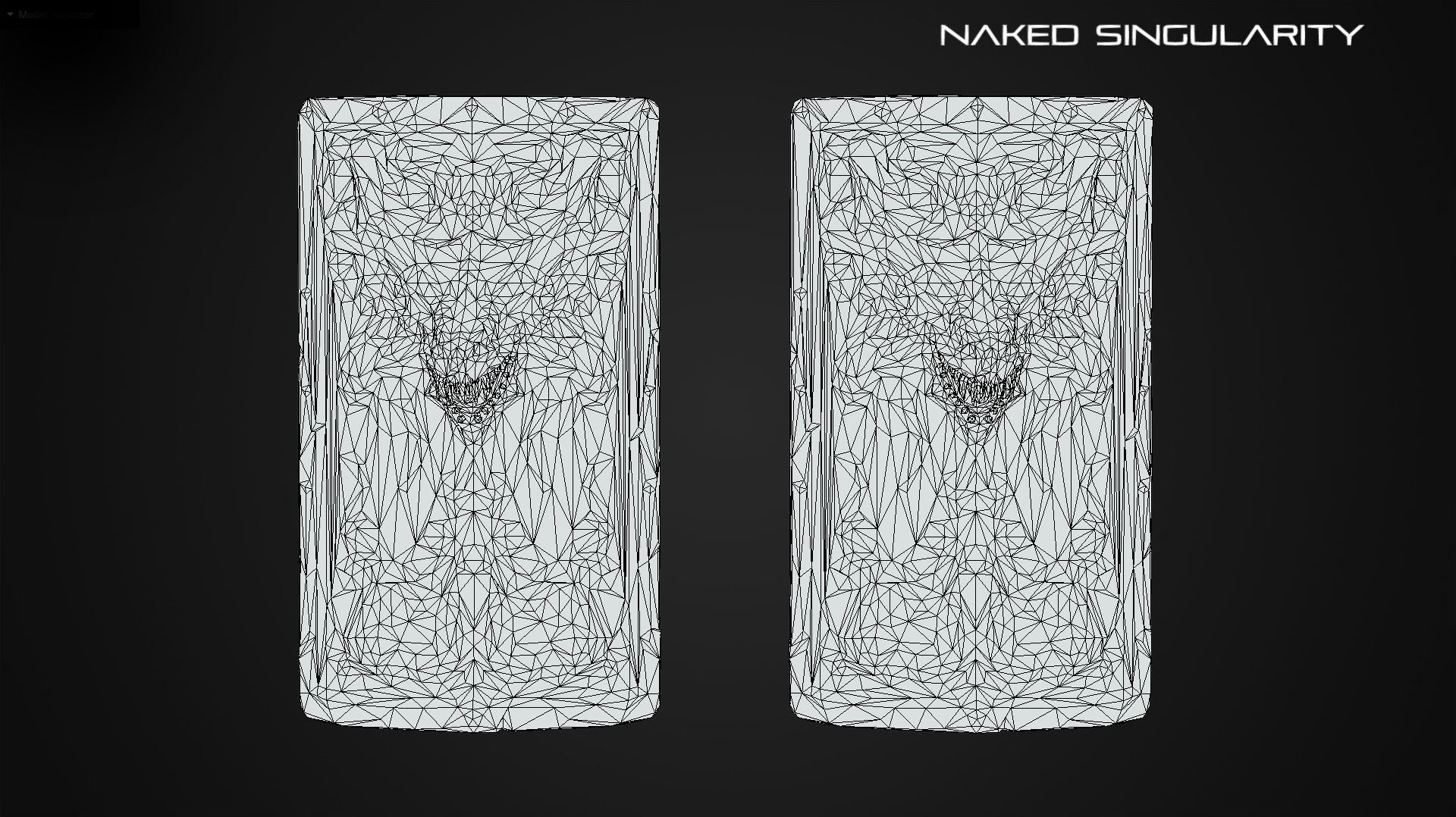 Dragon tower Medieval dark fantasy shield Low-poly 3D model_9