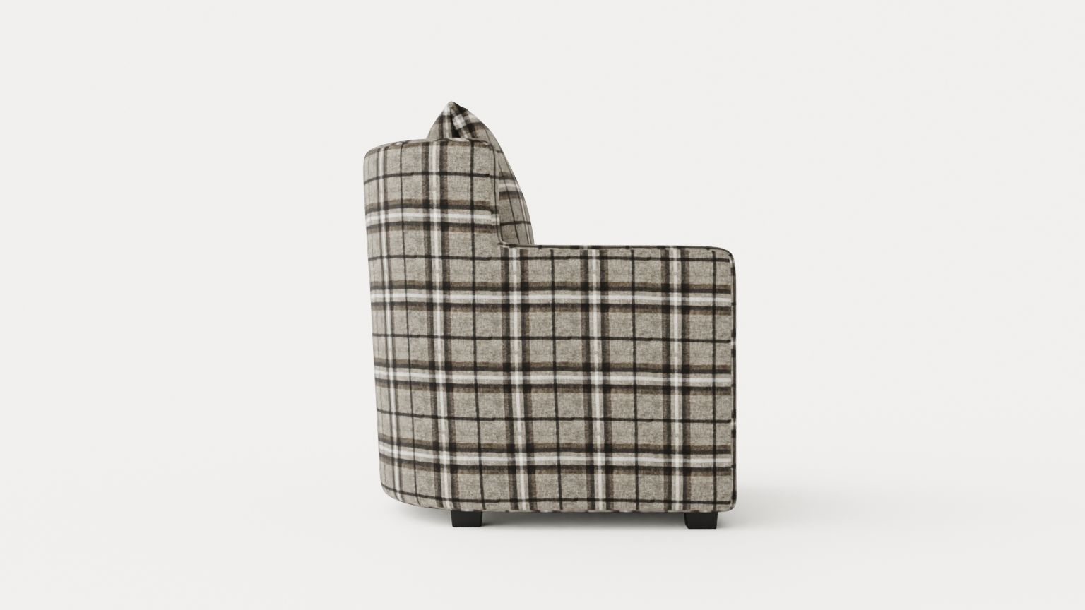 Cottage Armchair Low-poly 3D model_2