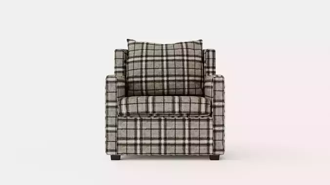 Cottage Armchair Low-poly 3D model
