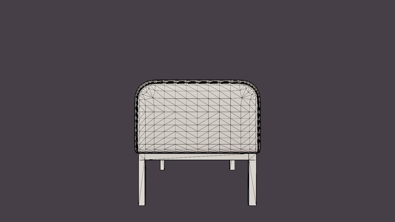 Braveheart Bench Low-poly 3D model_7