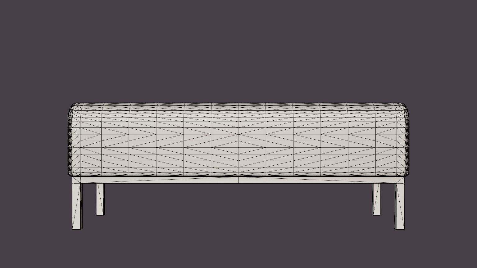 Braveheart Bench Low-poly 3D model_5