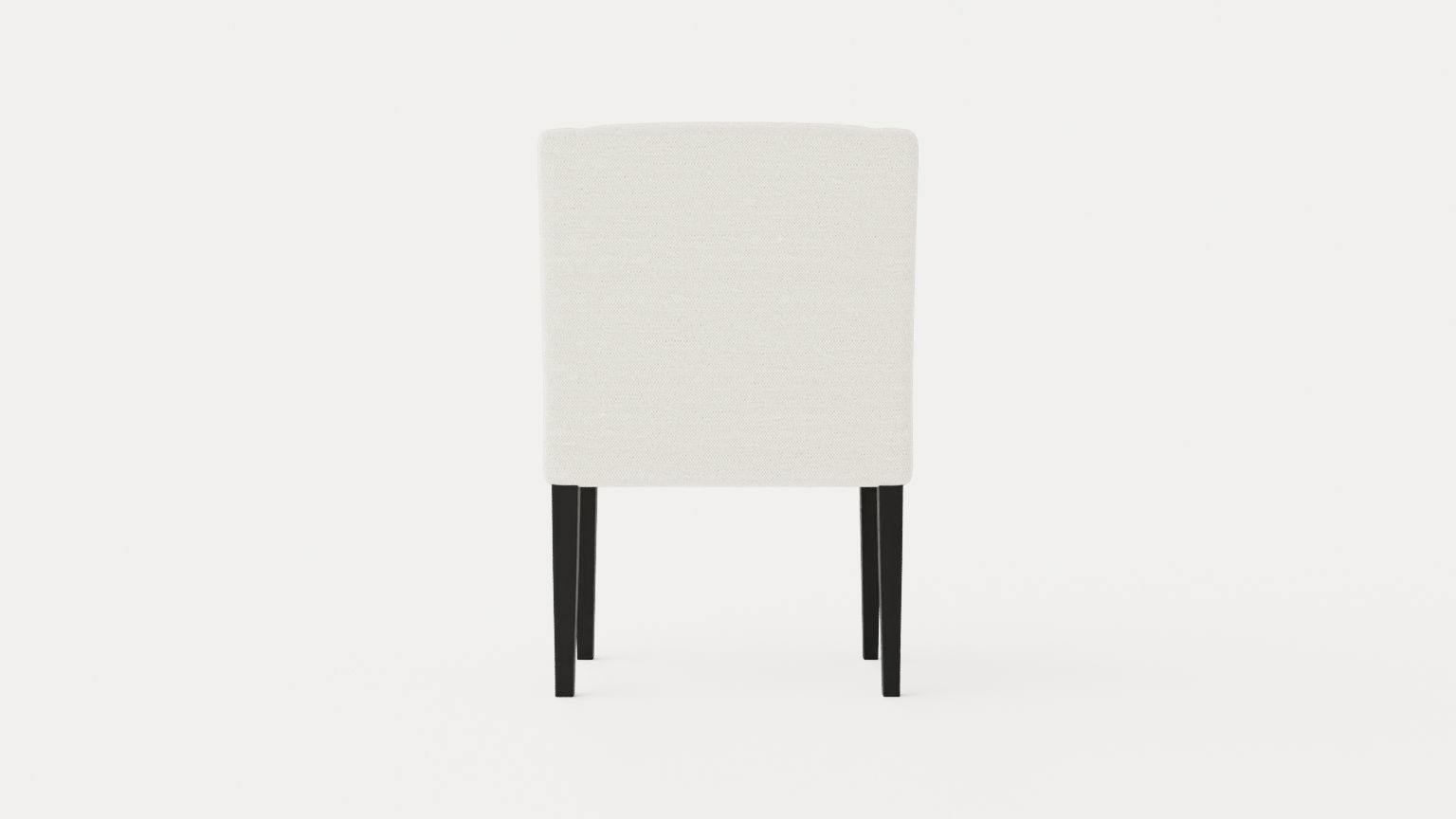 Como dining chair with armrests black Low-poly 3D model_4