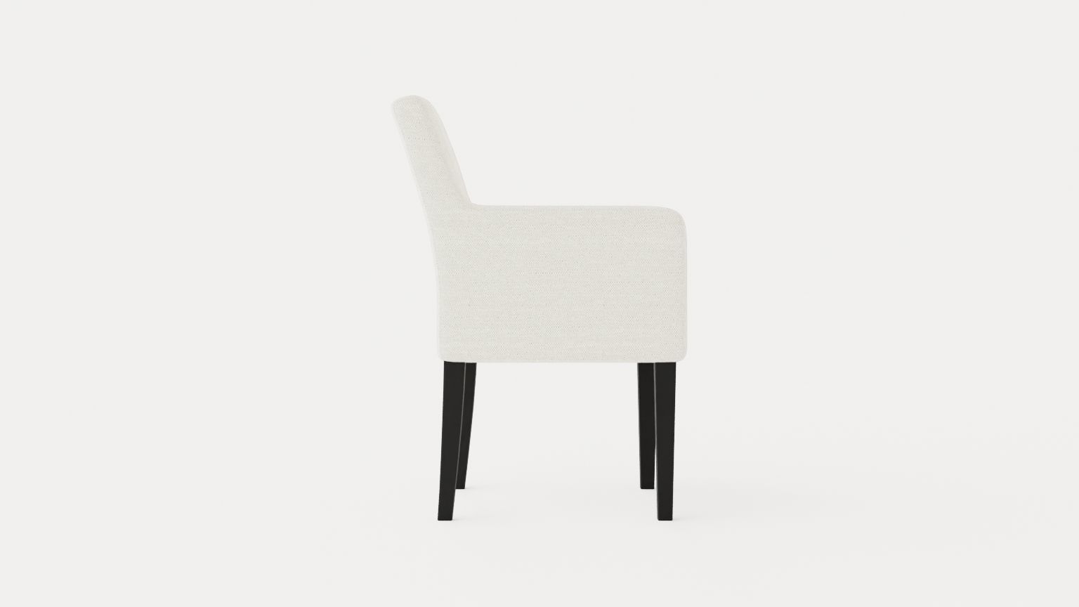 Como dining chair with armrests black Low-poly 3D model_2