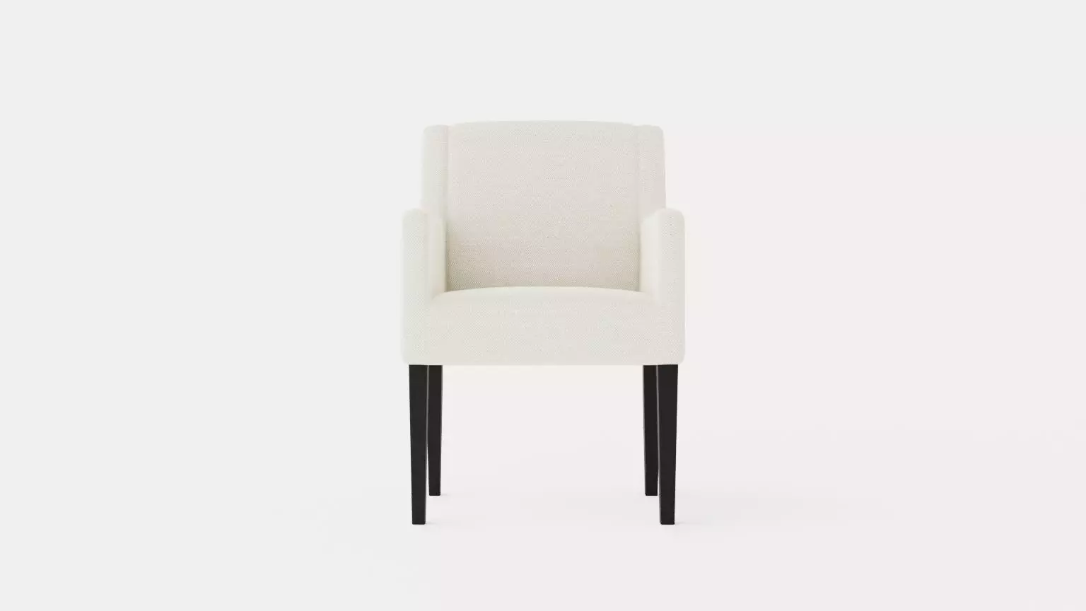 Como dining chair with armrests black Low-poly 3D model_0