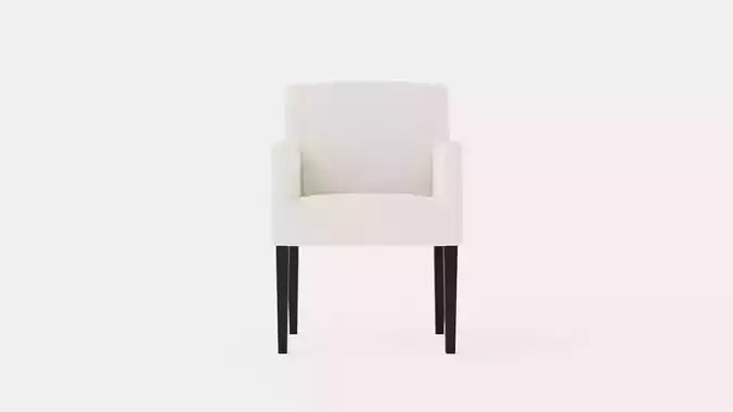 Como dining chair with armrests black Low-poly 3D model