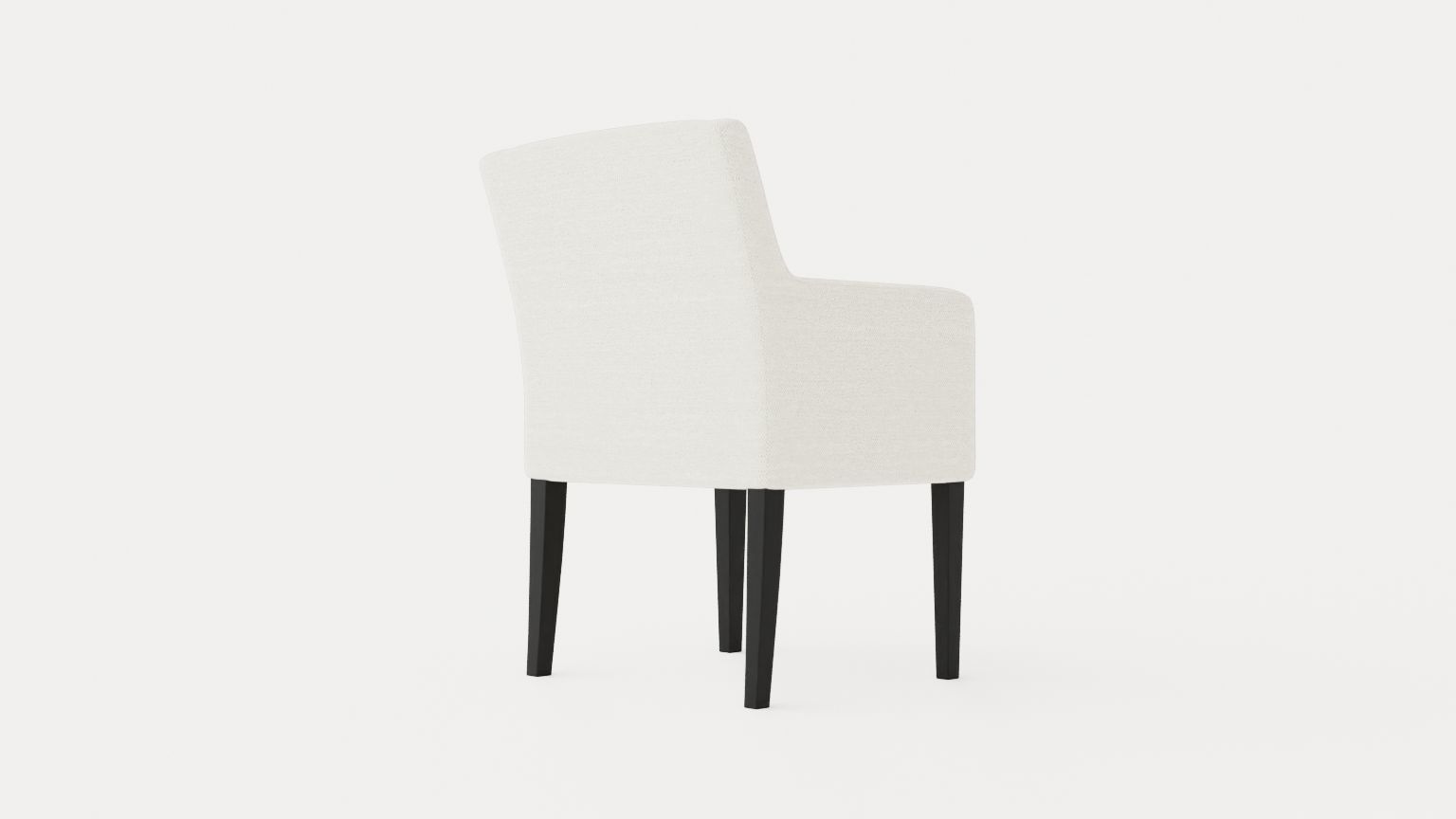 Como dining chair with armrests black Low-poly 3D model_3