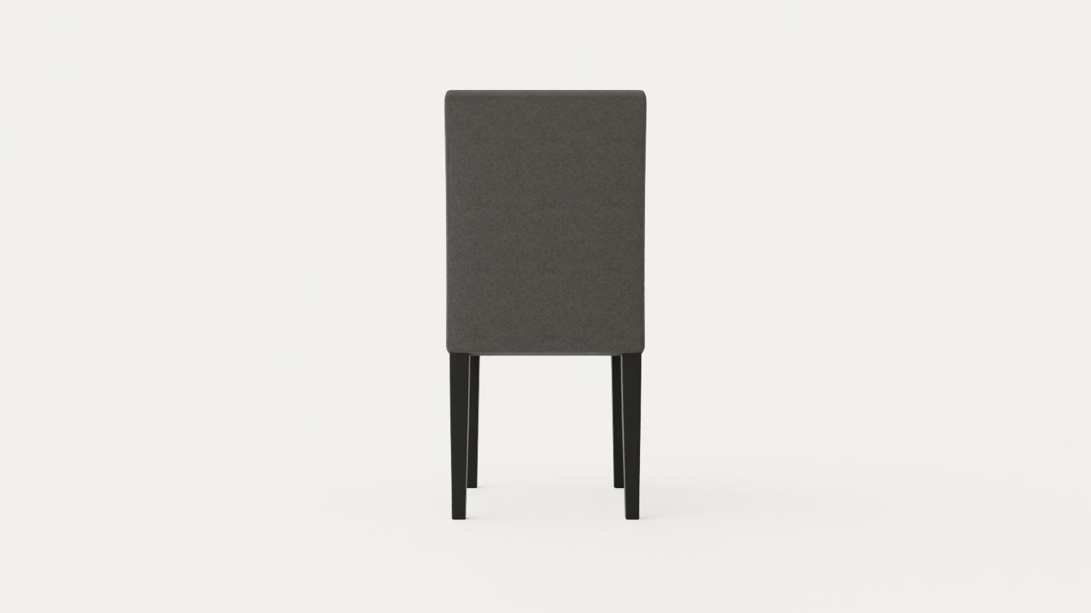 Como dining chair with armrests black Low-poly 3D model_4