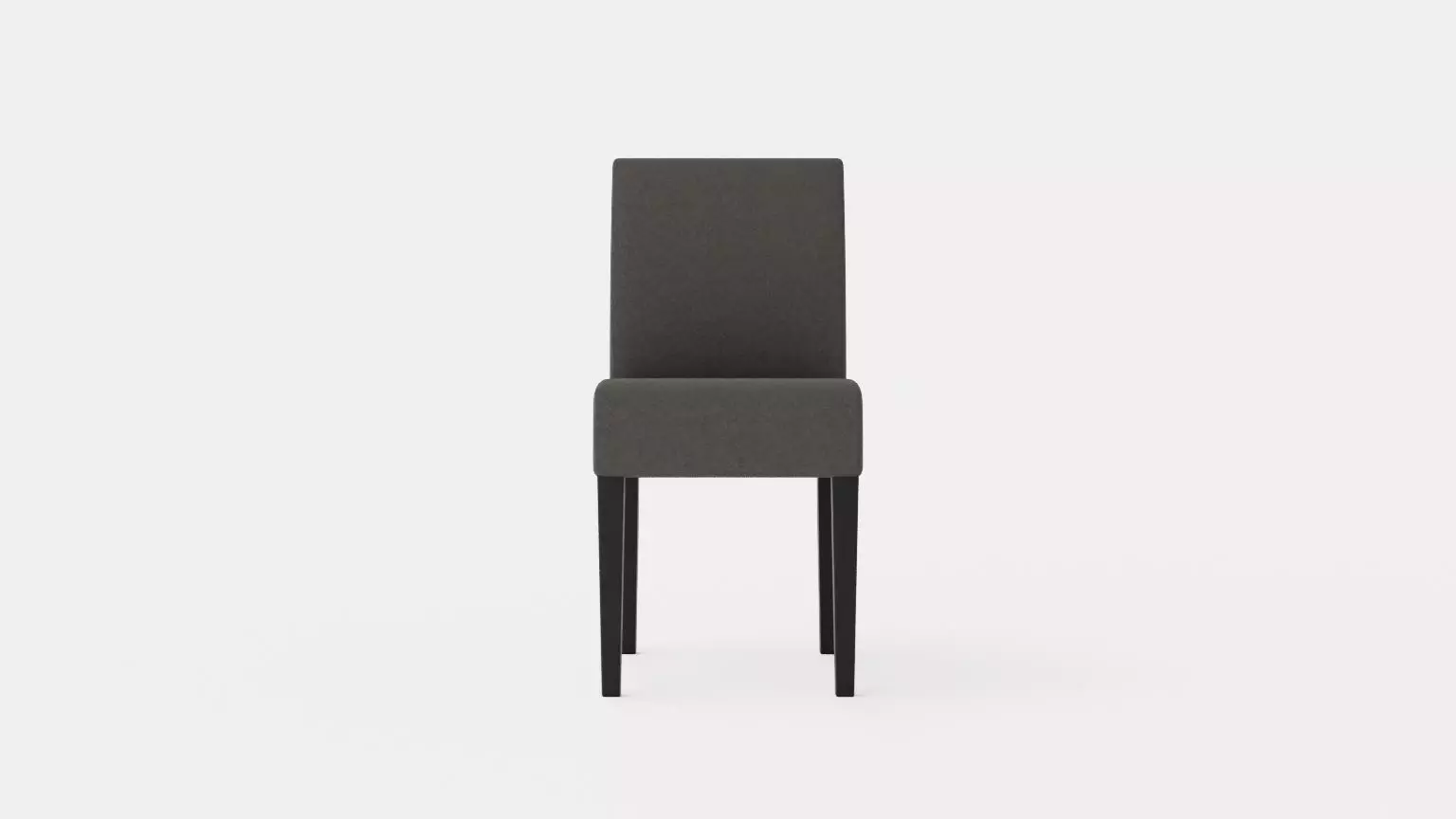 Como dining chair with armrests black Low-poly 3D model_0