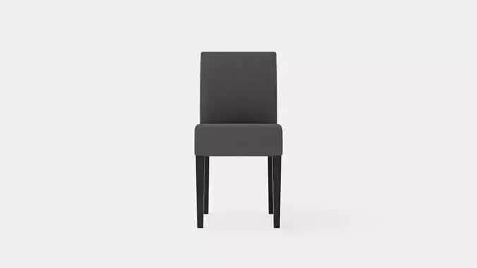 Como dining chair with armrests black Low-poly 3D model