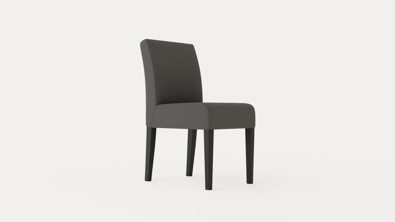 Como dining chair with armrests black Low-poly 3D model_1