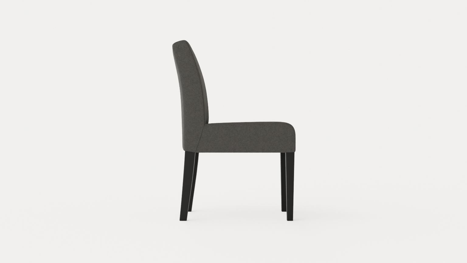 Como dining chair with armrests black Low-poly 3D model_2