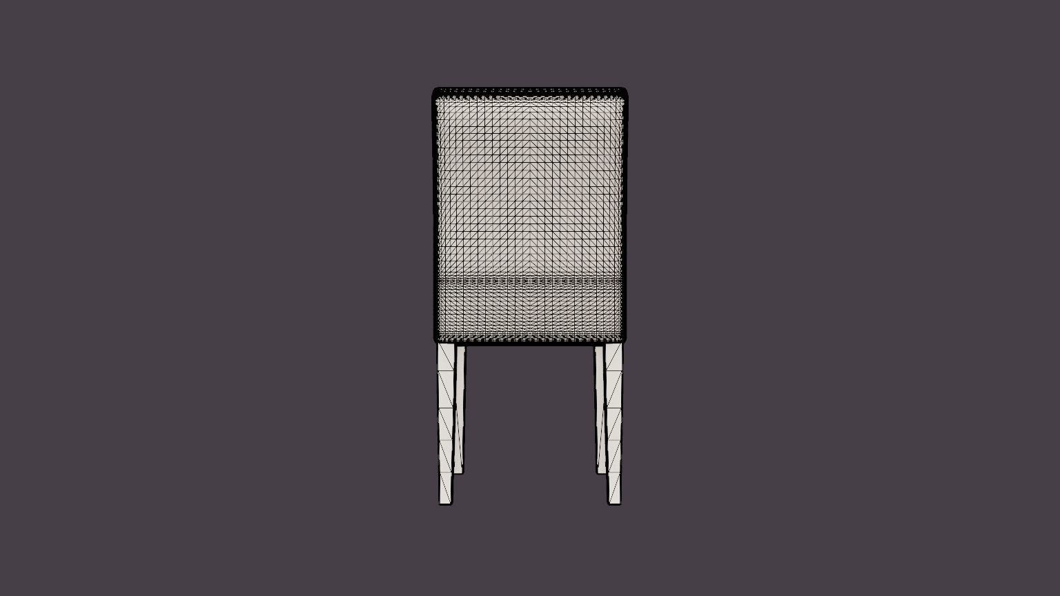 Como dining chair with armrests black Low-poly 3D model_5