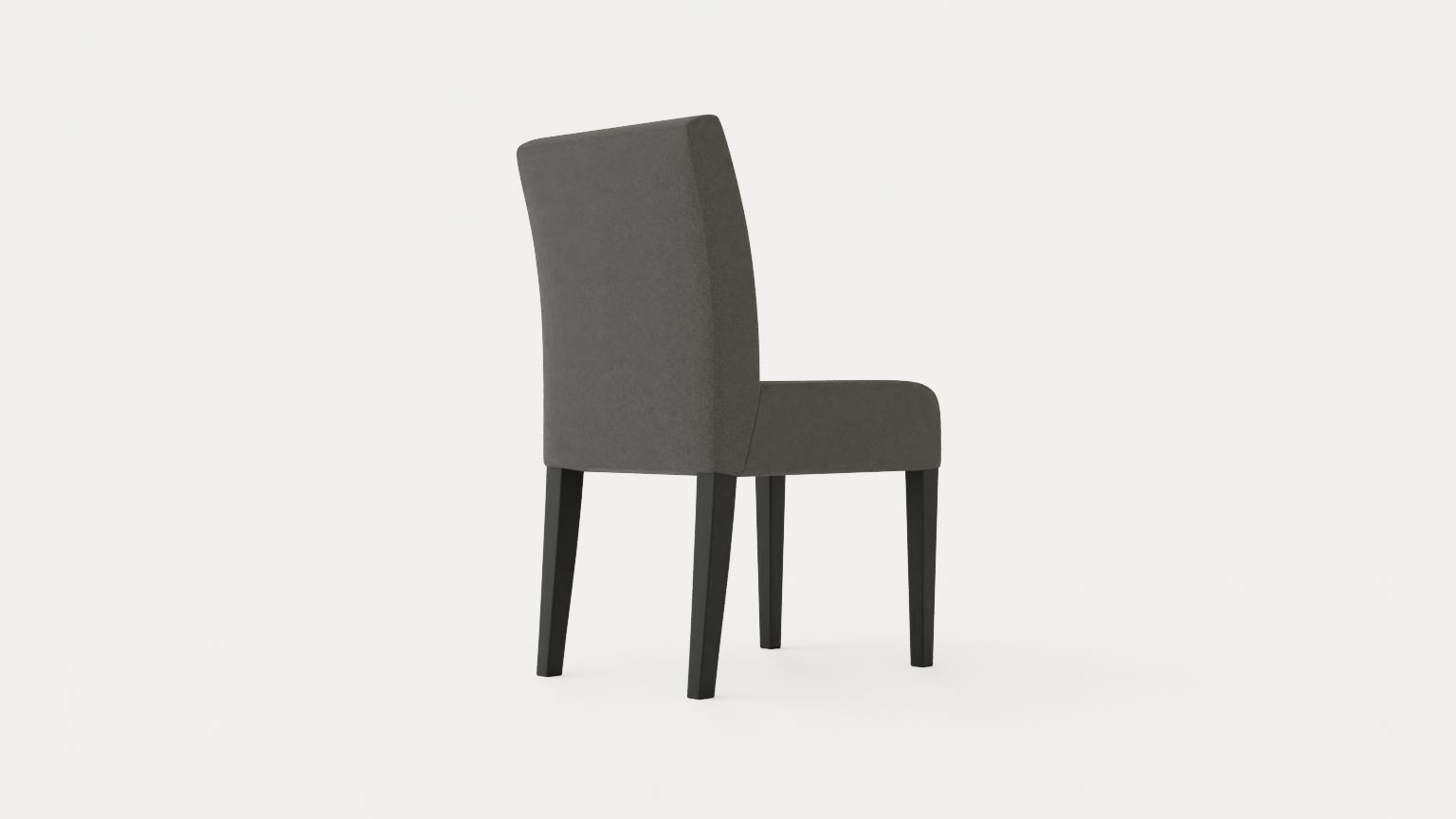 Como dining chair with armrests black Low-poly 3D model_3