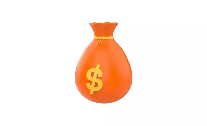 Prop01 Bags of Money Low-poly 3D model