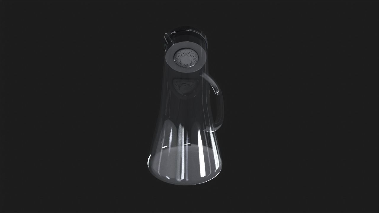 Glass Infuser Pitcher Low-poly 3D model_7