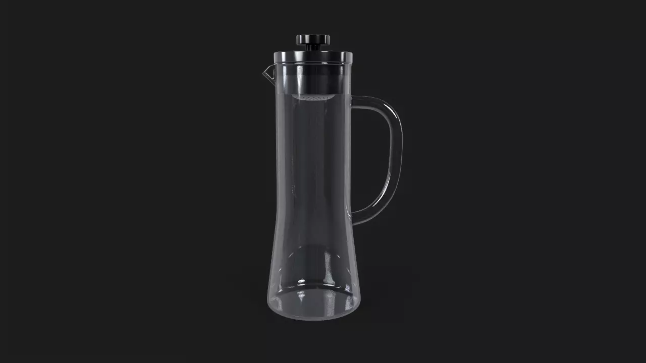 Glass Infuser Pitcher Low-poly 3D model_0
