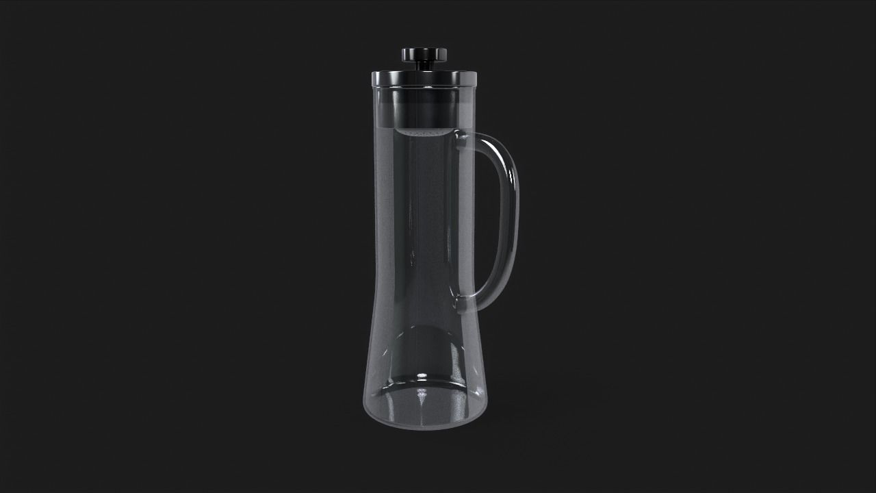 Glass Infuser Pitcher Low-poly 3D model_3