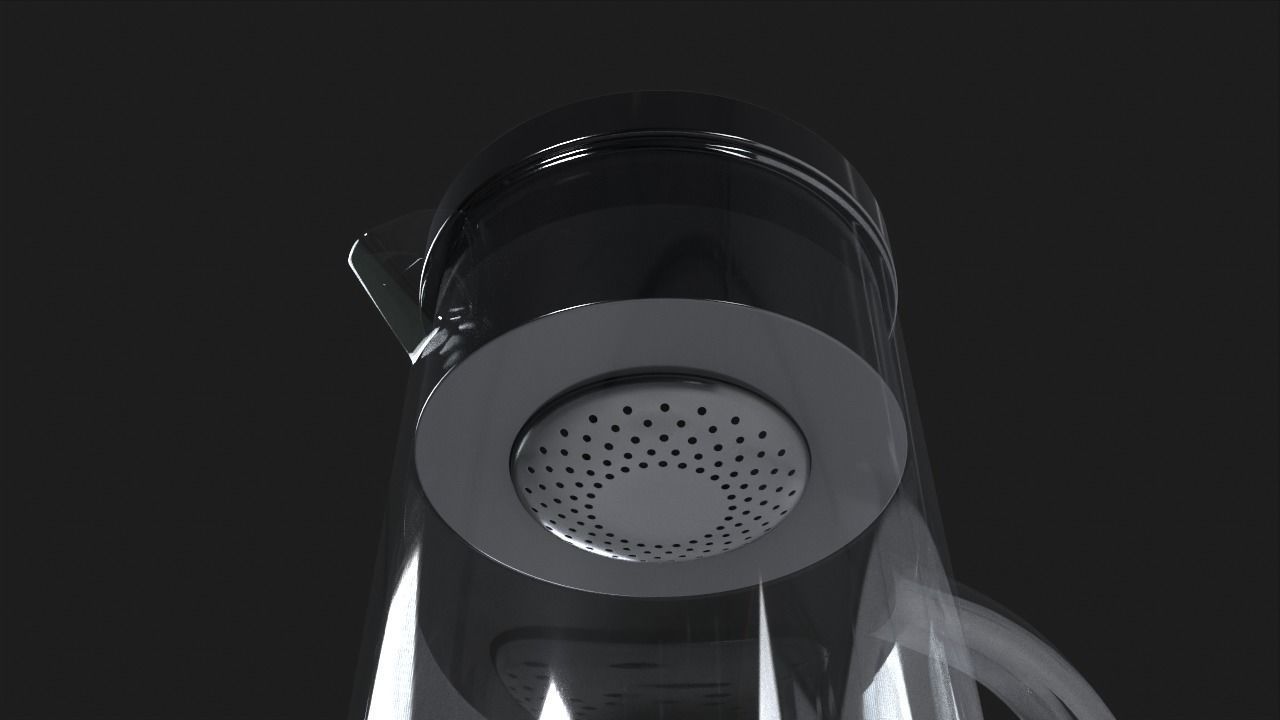 Glass Infuser Pitcher Low-poly 3D model_8