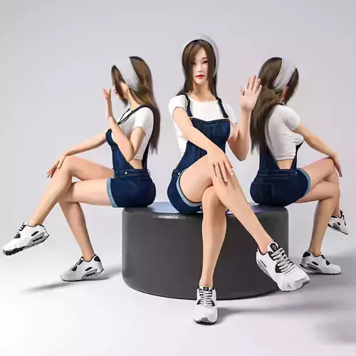 Elegant Woman Sitting With greeting