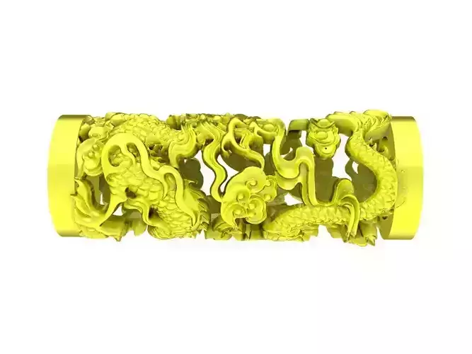 A4628 Dragon Tube Pendant 3D Model