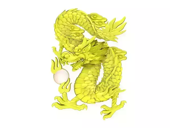 A4626 Chinese Dragon Pendant 3D Model