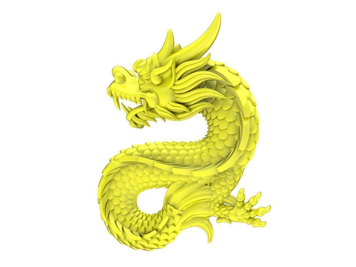 A4625 Dragon Jewelry Pendant 3D Model 3D print model_1