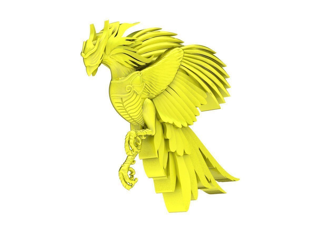 A4624 Phoenix Jewelry Pendant 3D Model 3D print model_4