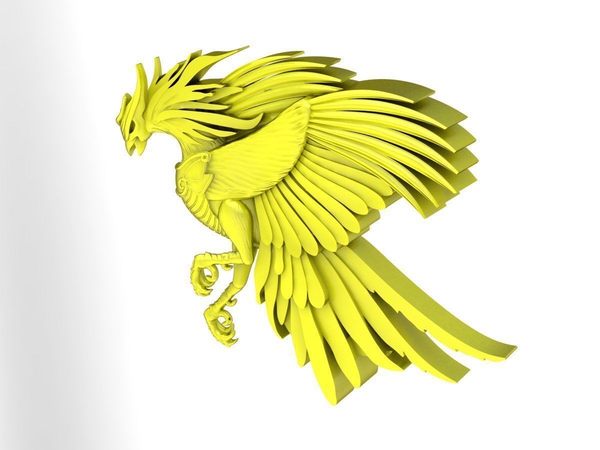 A4624 Phoenix Jewelry Pendant 3D Model 3D print model_3