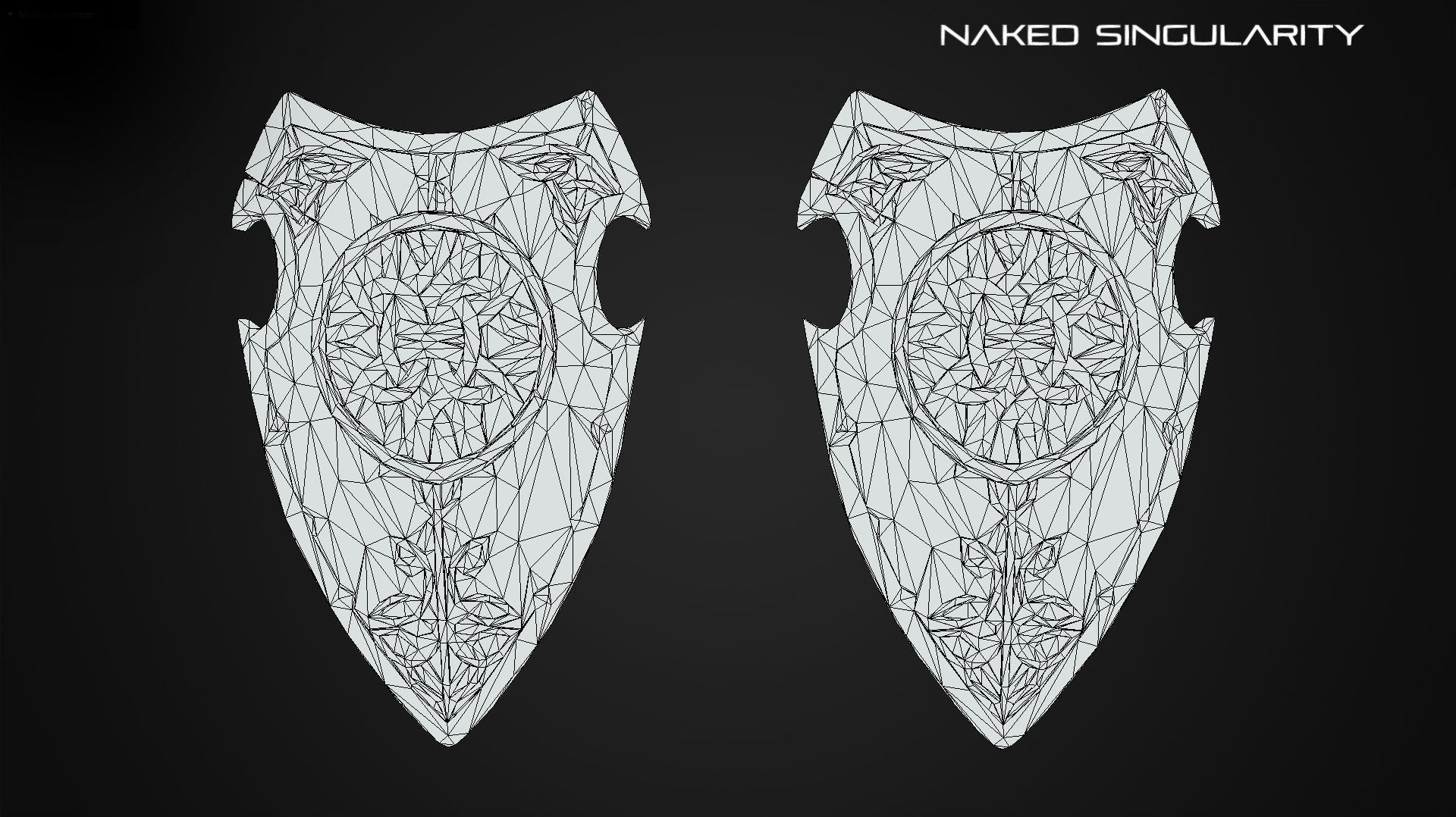 Celtic shield Medieval dark fantasy weapon Low-poly 3D model_8