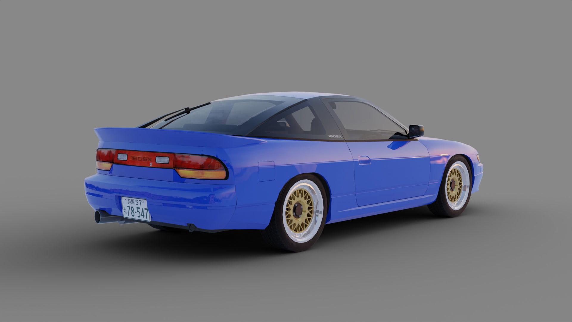 Nissan SilEighty Sil80 Mako Sato Style Initial D Low-poly 3D model_4