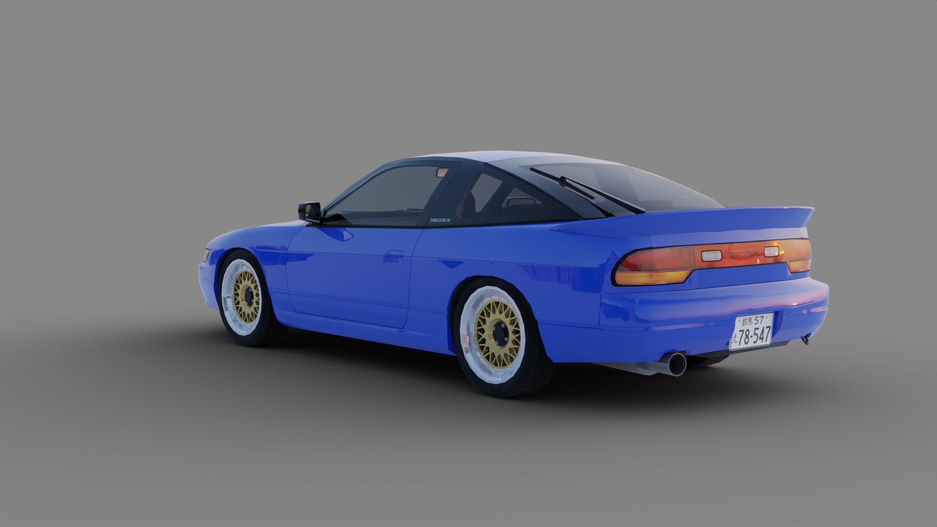 Nissan SilEighty Sil80 Mako Sato Style Initial D Low-poly 3D model_6