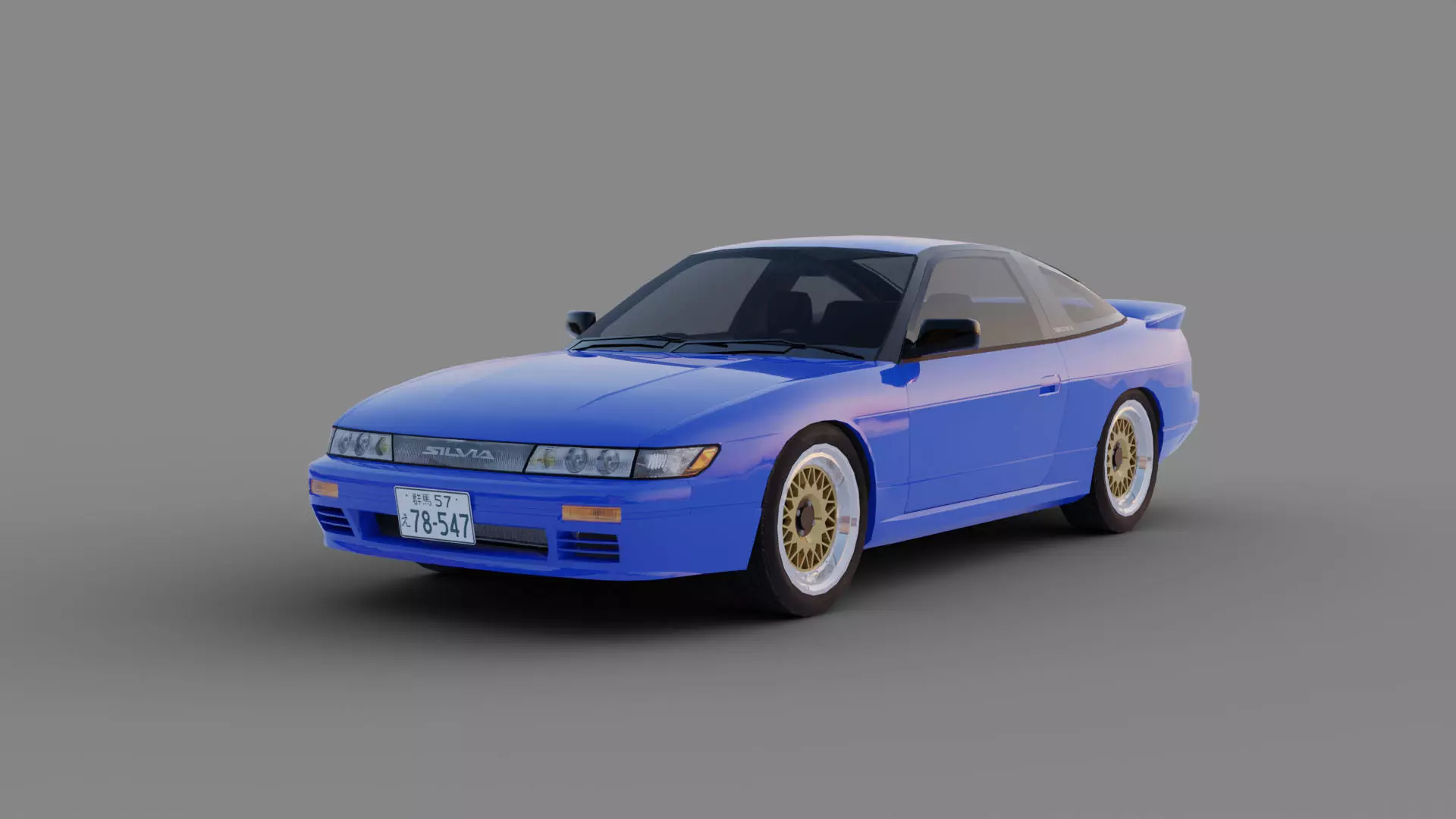 Nissan SilEighty Sil80 Mako Sato Style Initial D Low-poly 3D model_0