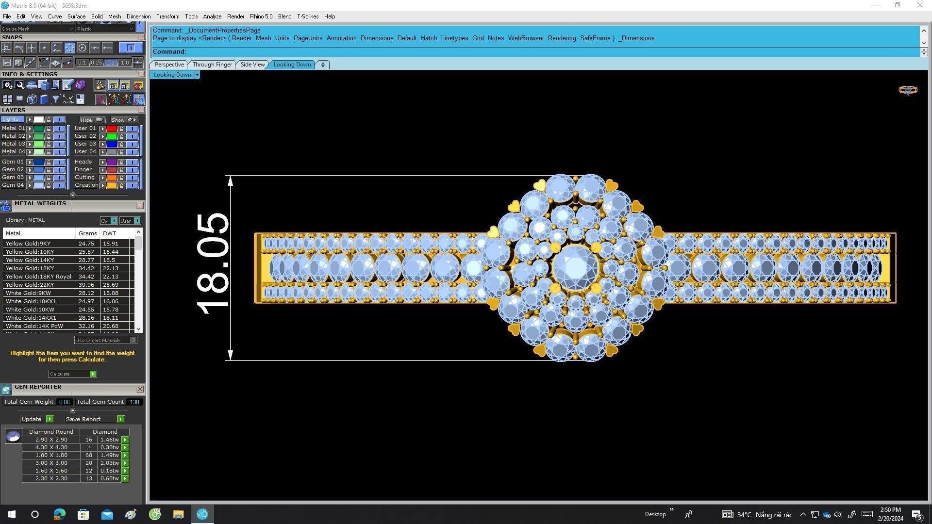 5698 hongkongstyle diamond women bangle bracelets 3D print model_5