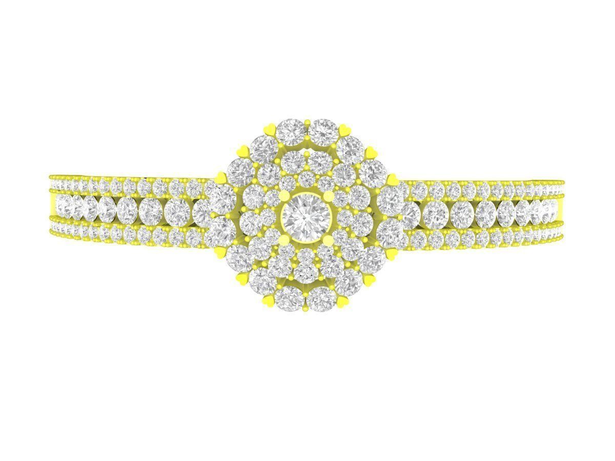 5698 hongkongstyle diamond women bangle bracelets 3D print model_2