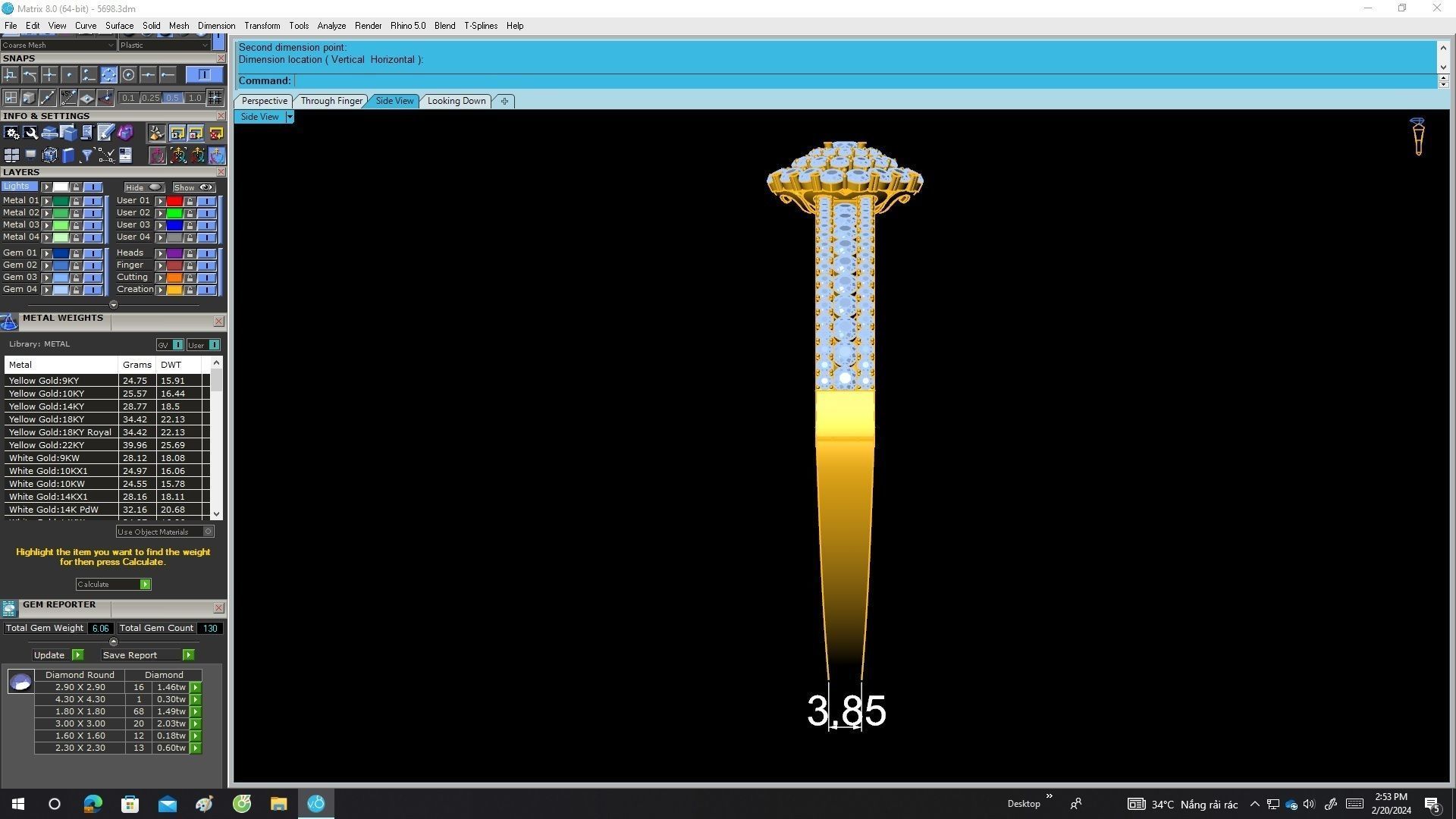 5698 hongkongstyle diamond women bangle bracelets 3D print model_7