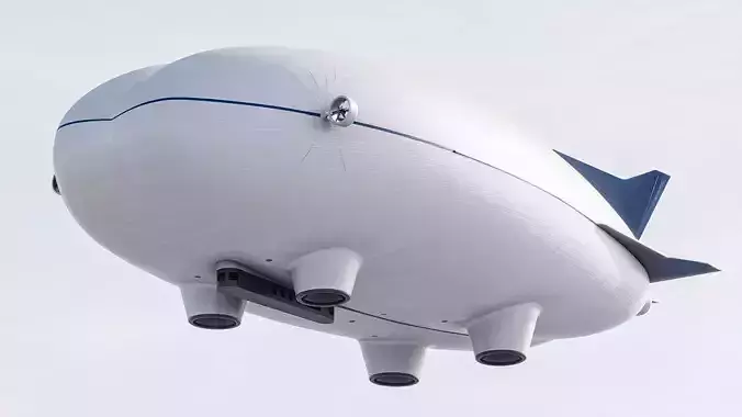Modern Helium Airship  Low-poly 3D model