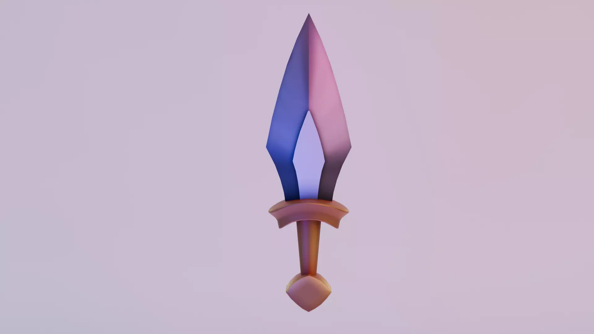 Cartoon Sword Low-poly 3D model_0