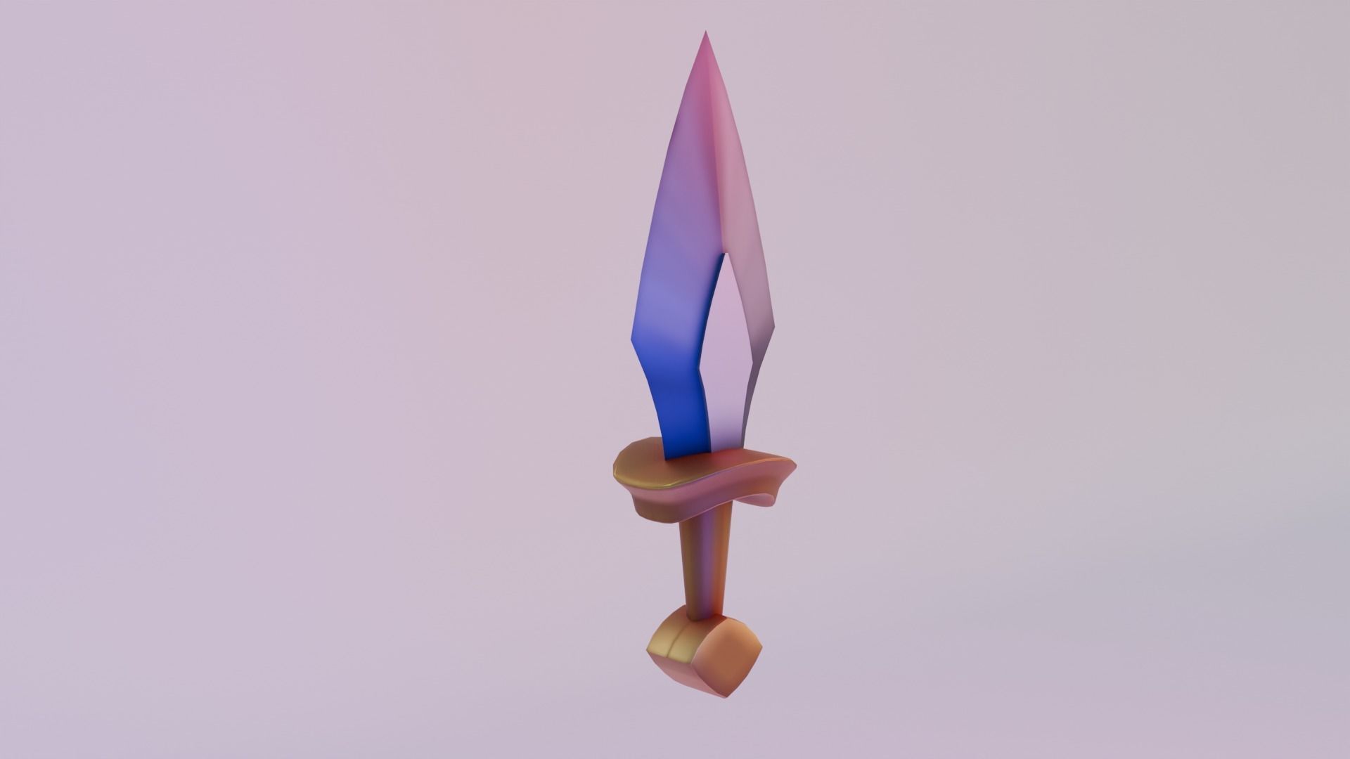 Cartoon Sword Low-poly 3D model_1